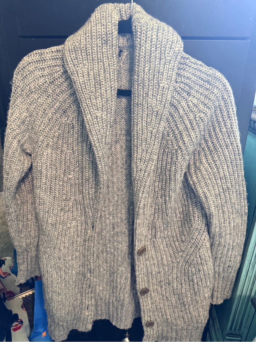 Banana Republic Shawl Collar Cardigan - Heather Gray